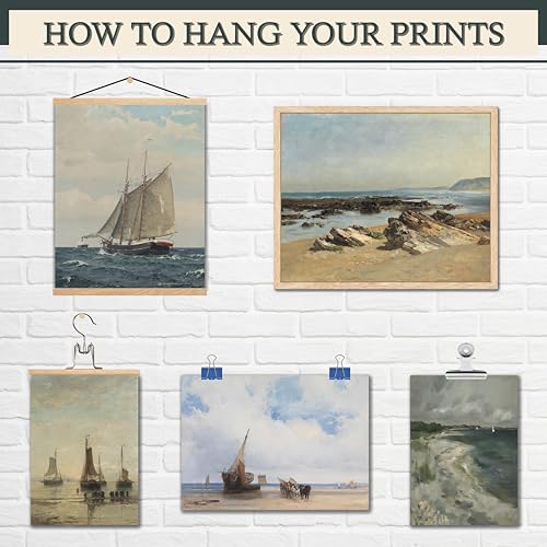 12 Pcs Unframed Vintage Coastal Art (12 Count)