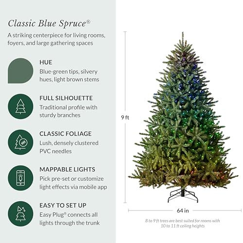 9ft Pre Lit Classic Blue Spruce