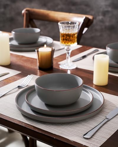 Mercury 24 Piece Stoneware Plates and Bowls