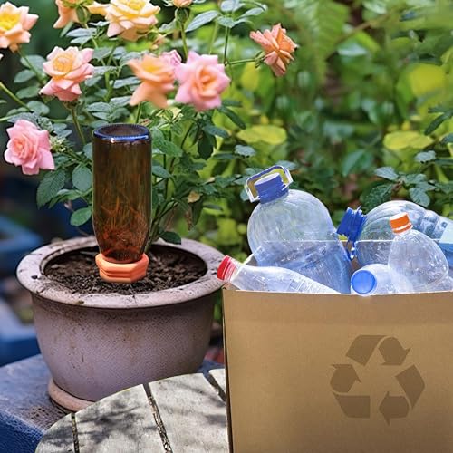 Large Terracotta Watering Spikes with Lids (4 Count)