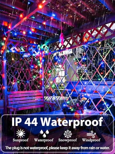 2 Pack Extendable Christmas String Lights Indoor Outdoor 200 LED Multicolor