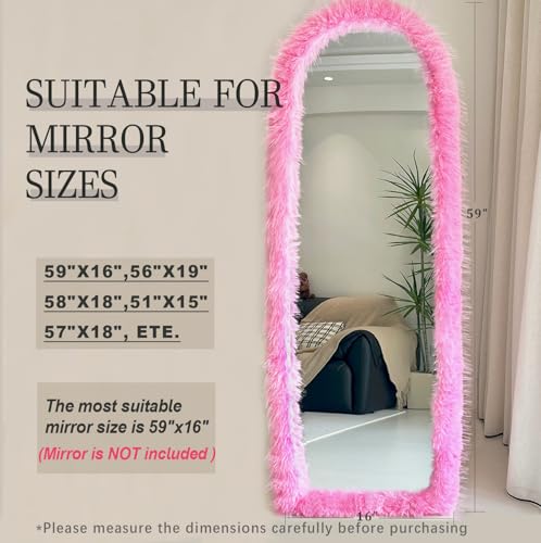 Fluffy Mirror Frame Cover for Arched & Full