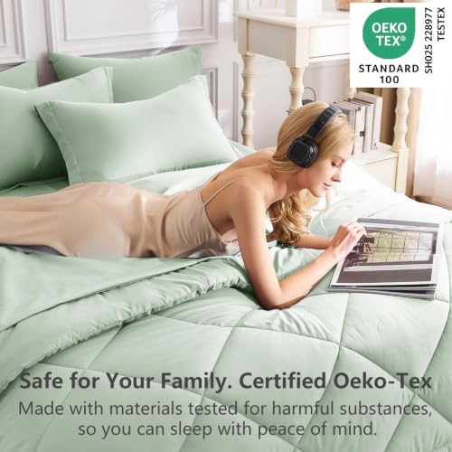Twin XL Comforter Set Sage Green