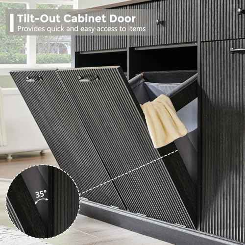 Triple Tilt Out Trash Can Cabinet