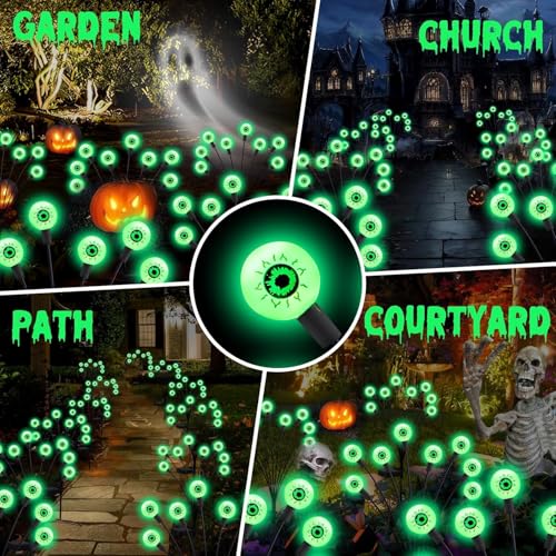 Halloween Decorations Outdoor Solar Scary Eyeball Lights (8 Count)