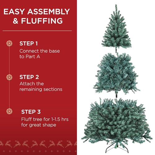 9ft Pre Lit Blue Spruce Christmas Tree