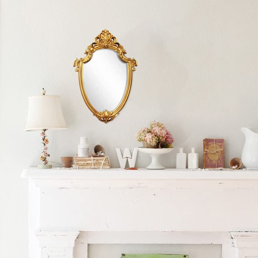 16.5 x 11 inch Antique Mirror Shield Shape