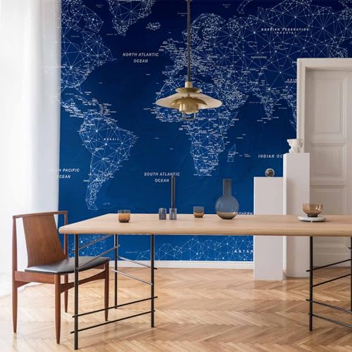 Wall Mural World Map 157x110 in (120.55 Sq Ft)