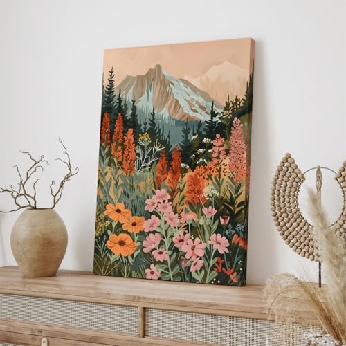 Framed Mountain Wildflower Wall Art Set of 3 (3 Count)