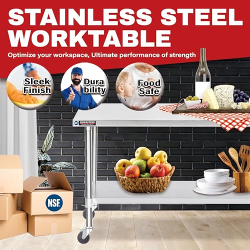 24x48 NSF Stainless Steel Cart Work Table
