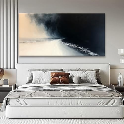 Large Abstract Wall Art For Living Room Modern Canvas Art Wall Decor 29 X 58 Inches Black And White Wall Art Painting Print Abstract Wall Decor Picture For Bedroom Office Hotel Artwork