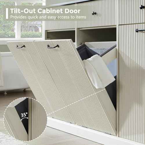 Triple Tilt Out Trash Can Cabinet