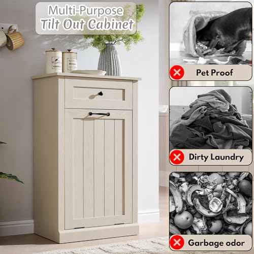 Tilt Out Laundry Hamper Cabinet
