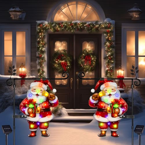 12x18 Lighted Christmas Santa Garden Flag