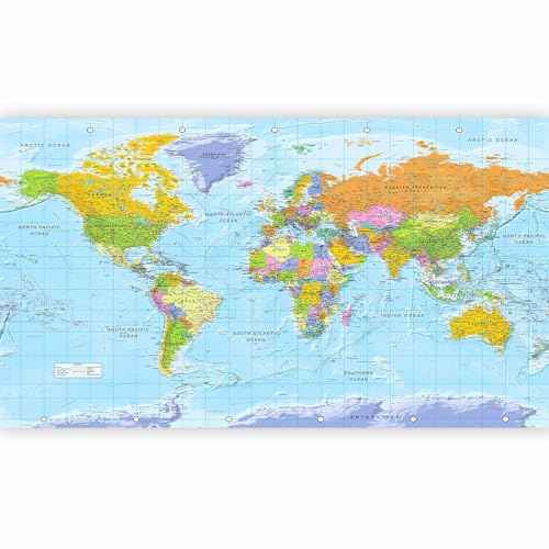 Wall Mural World Map 197x110 in (150.7 Sq Ft)