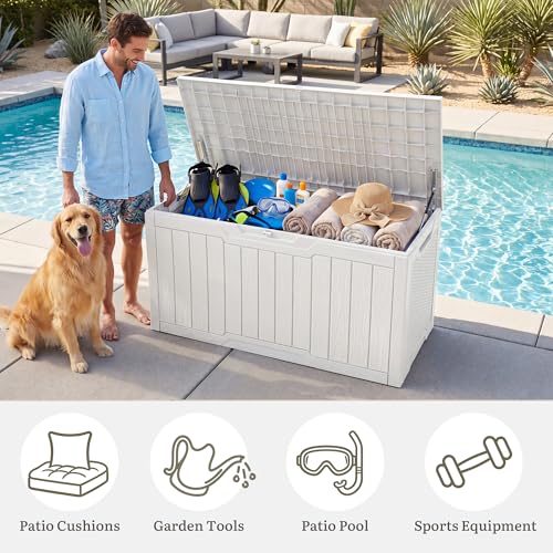 100 Gallon Large Outdoor Deck Box