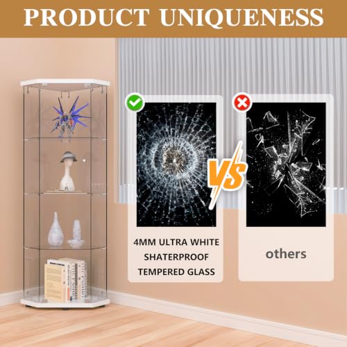 5 Corner Glass Display Cabinet