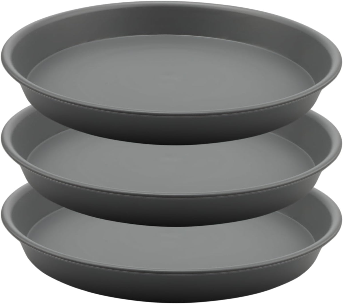 TITE Plant Saucer Heavy Large Planter Durable Thicker Plastic Plant Trays for Indoors and Outdoor,Plant Saucer Drip Trays (Grey, 14 inch)