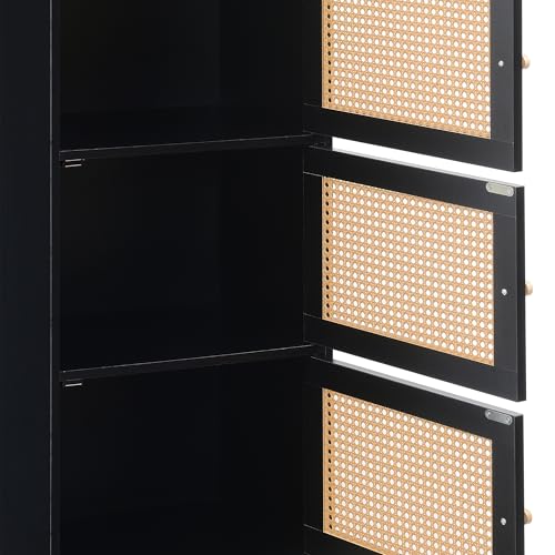 Xtra Storage Boho Weave 3 Door Cabinet 16.5"
