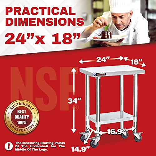 24x18 NSF Stainless Steel Cart