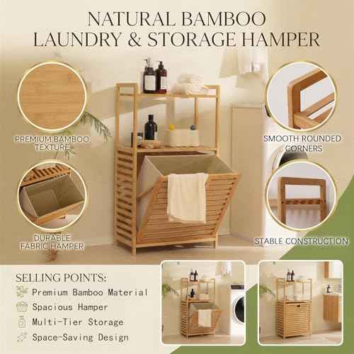 Tilt Out Laundry Hamper with 2 Tier