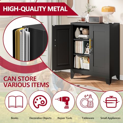 Black Metal Storage Cabinet