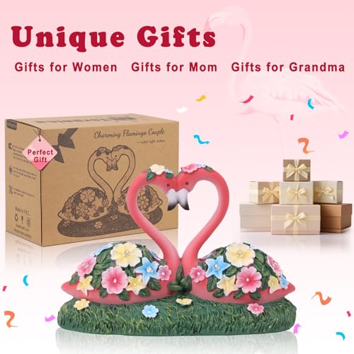 Solar Flamingo Garden Decor Statue