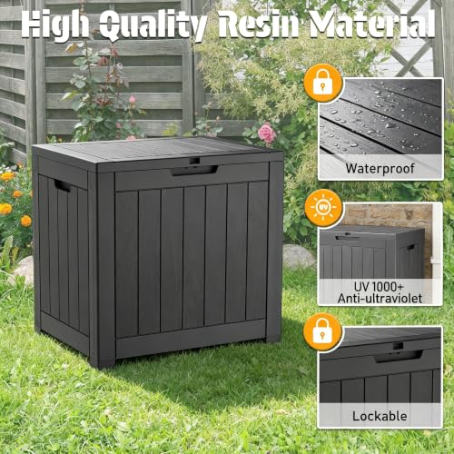 33 Gal Outdoor Storage Box Waterproof Lockable
