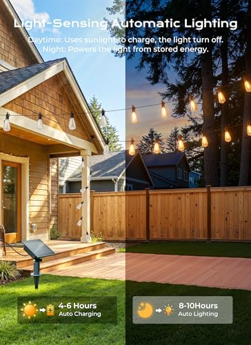 38FT Solar String Lights Outdoor (38 Foot)