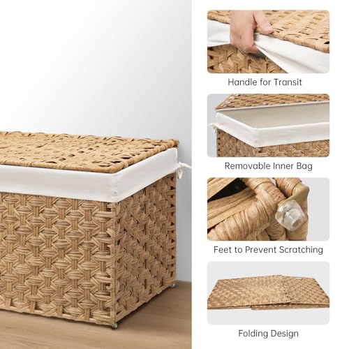 Wicker Storage Basket with Lid