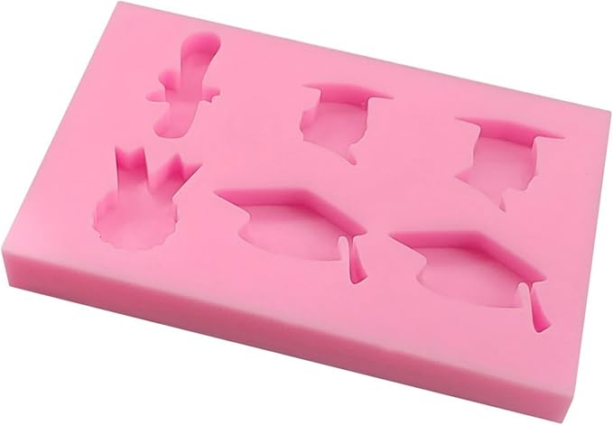 Graduation Cap Fondant Cake Decorating Silicone Mold Pastry Chocolate Candy Ice Cream Mold Baking Tool Silicone Baking Molds For Oven Cakes Shapes