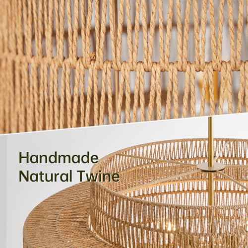 30" Rattan Chandelier for Dining Room