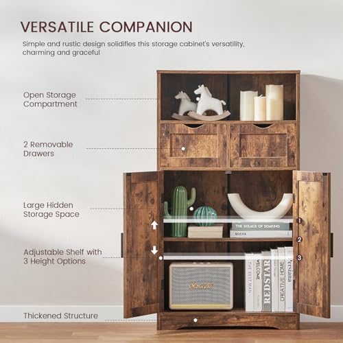 Bathroom Storage Cabinet with 2 Drawers