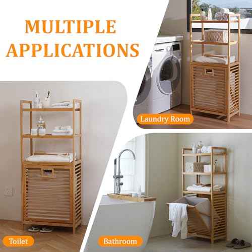 Tilt Out Laundry Hamper with 3 Tier