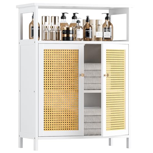 Rattan Bathroom Storage Cabinet