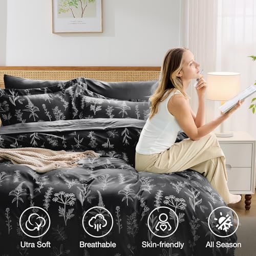 Black Bed in a Bag Queen 7 Pieces