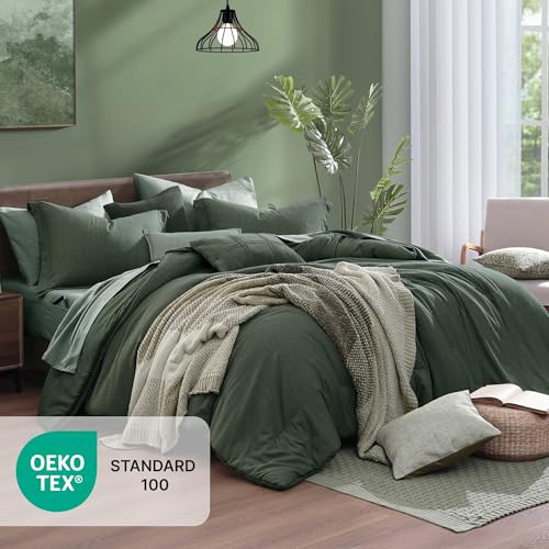 King Size Comforter Set Deep Forest 7 Pieces Bed in a Bag