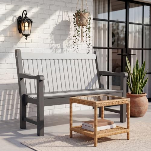 2 Person Outdoor Bench with 700 Lbs Weight Capacity