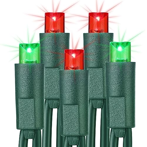 5MM Wide Angle Christmas Lights Red & Green