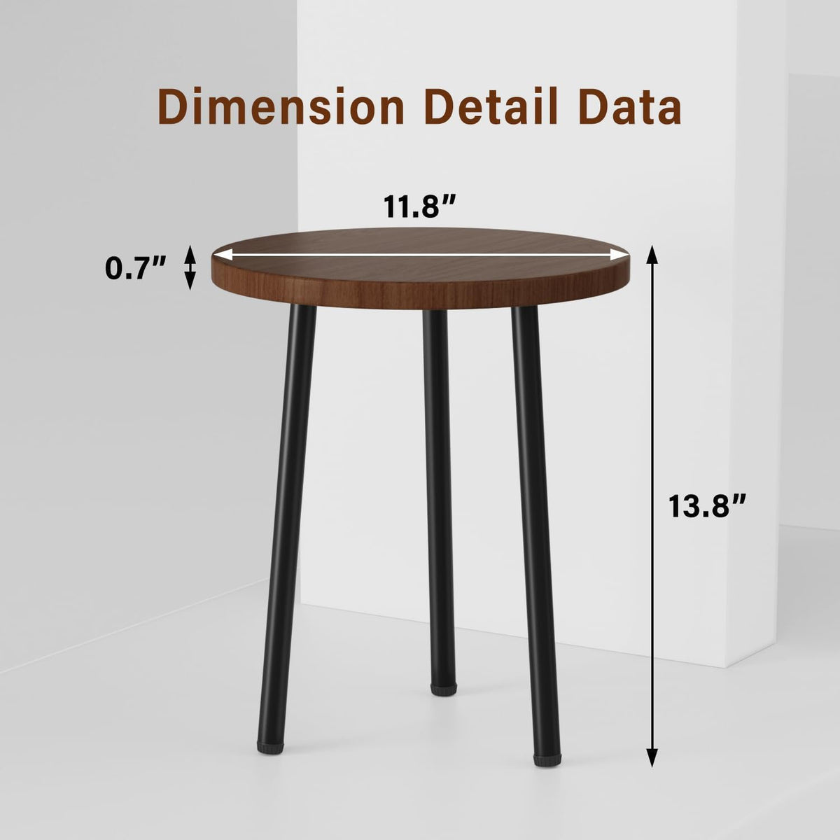 Plant Stand Indoor 14'': Indoor Plant Stand 2 Pack Metal Plant Table - Wood Plant Stool Outdoor Small Round Side End Table Mid Century Modern Decor - Home Decor