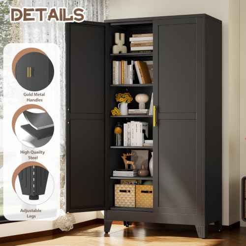 78.7" Tall Metal Pantry Cabinet