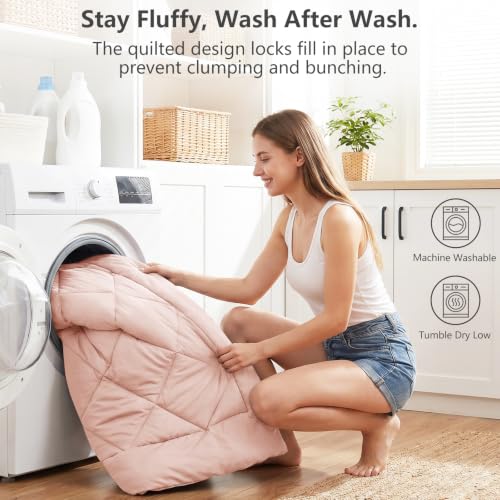 Twin XL Comforter Set Blush Pink