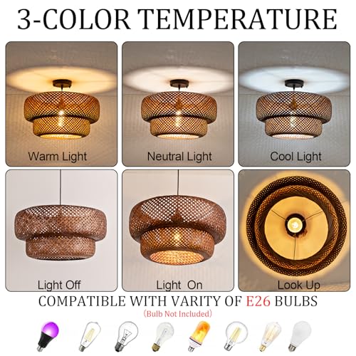 TeruTeru Ji Kaikang Bamboo Pendant Light