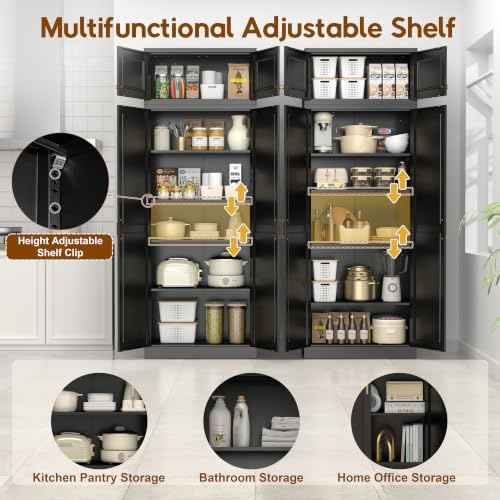 86.6" Kitchen Pantry Cabinet