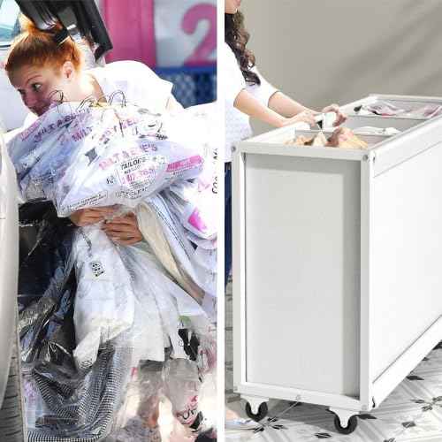 Laundry Hamper Laundry Basket with 3 Section Pull