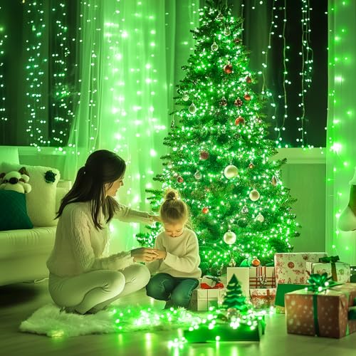 150 LED Green Christmas Lights Indoor (59 Foot)