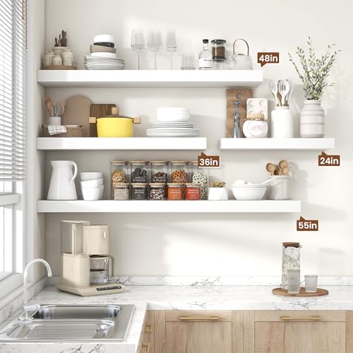 Floating Shelves 35.7" W x 10.3" D White Set of 1