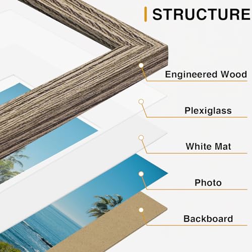 11x14 Picture Frames Set of 9 for Wall Mounting (9 Count)