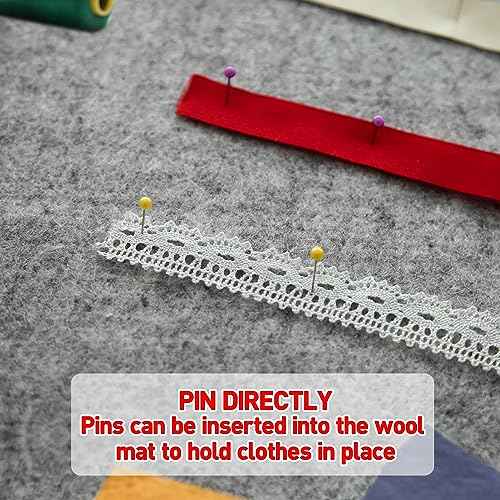 24" x 18" Wool Pressing Mat 100% New Zealand Felted Wool Ironing Mat Pad Blanket for Quilter (432 sq inch)