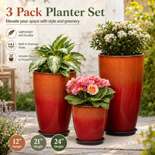 Set of 3 Tall Planter (3 Count)